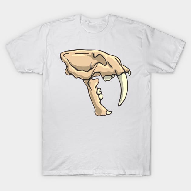Smilodon Illustration - Saber-Toothed Cat T-Shirt by taylorcustom